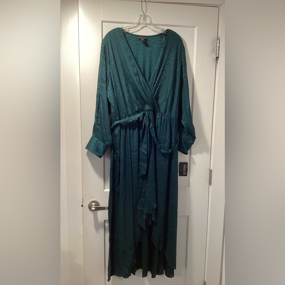 NWT Alexa B Size 20W Long Sleeve Animal Print Jade